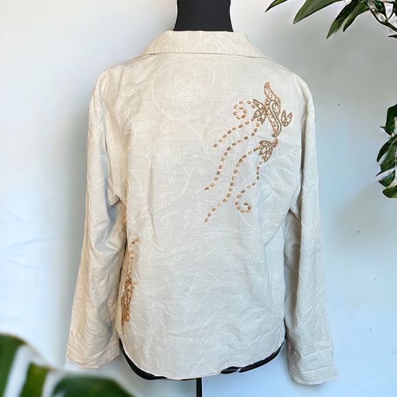 ⚪️ Coldwater creek  beaded jacket blazer - Picture 2 of 6